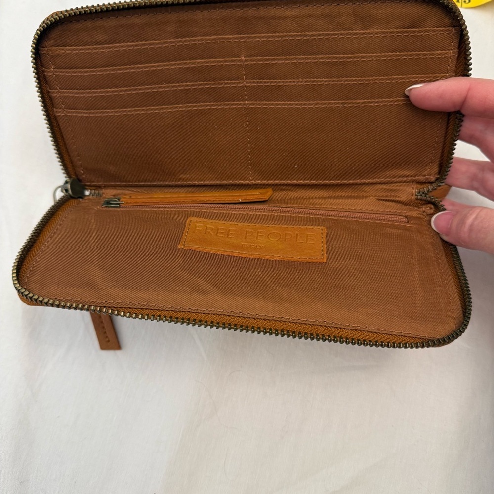 Free People Vegan Leather Zip Wristlet Wallet - Picture 7 of 8